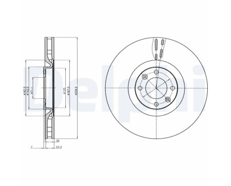 Disque de frein BG9107C Delphi