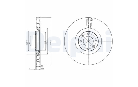 Disque de frein BG9107C Delphi