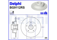 Disque de frein BG9112RS Delphi