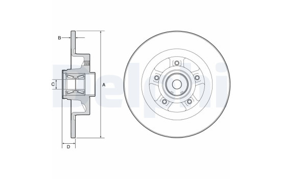 Disque de frein BG9115RS Delphi
