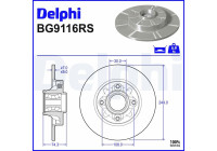 Disque de frein BG9116RS Delphi