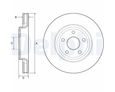 Disque de frein BG9121C Delphi