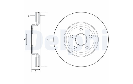 Disque de frein BG9121C Delphi