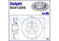 Disque de frein BG9132RS Delphi