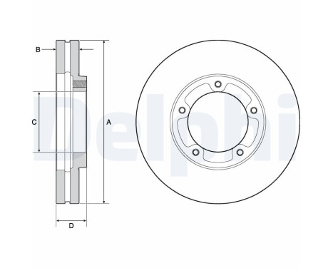 Disque de frein BG9139 Delphi