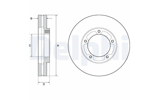 Disque de frein BG9139 Delphi