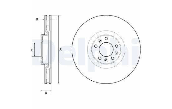 Disque de frein BG9151C Delphi