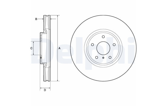 Disque de frein BG9152 Delphi, Image 2