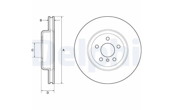 Disque de frein BG9154C Delphi