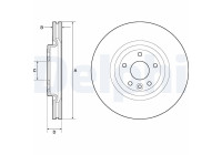 Disque de frein BG9166C Delphi