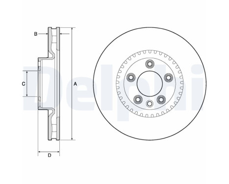 Disque de frein BG9168C Delphi
