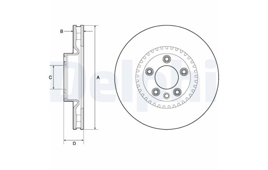 Disque de frein BG9168C Delphi