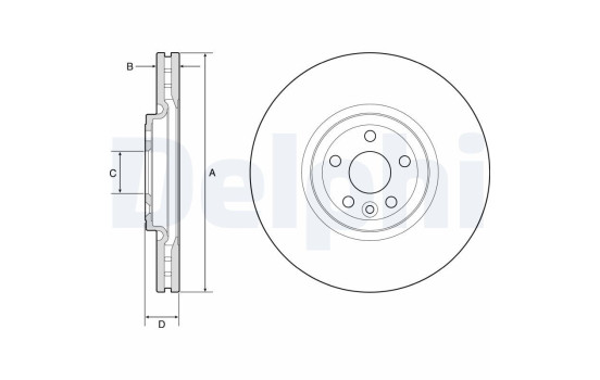 Disque de frein BG9178C Delphi