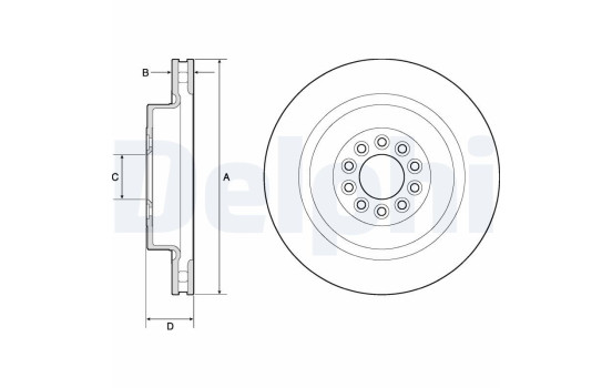 Disque de frein BG9182C Delphi