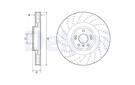 Disque de frein BG9185C Delphi