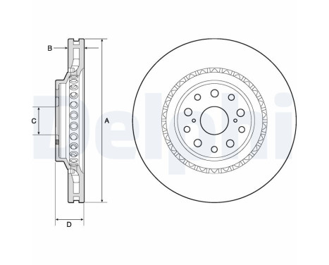 Disque de frein BG9186C Delphi