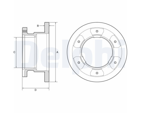 Disque de frein BG9201 Delphi