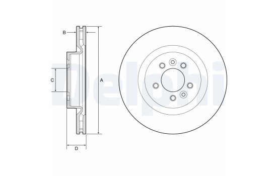 Disque de frein BG9204C Delphi