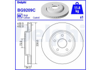 Disque de frein BG9209C Delphi