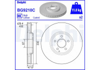 Disque de frein BG9210C Delphi