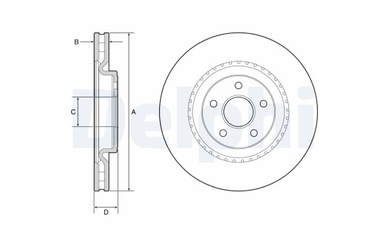 Disque de frein BG9213C Delphi