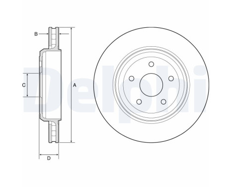 Disque de frein BG9214C Delphi