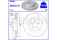 Disque de frein BG9217C Delphi