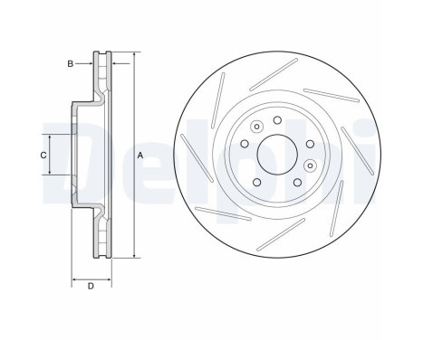 Disque de frein BG9224C Delphi