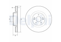 Disque de frein BG9228C Delphi