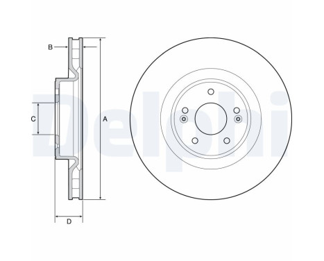 Disque de frein BG9228C Delphi