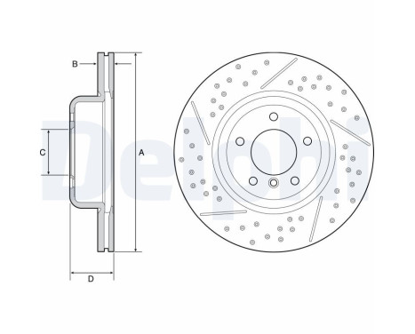 Disque de frein BG9235C Delphi