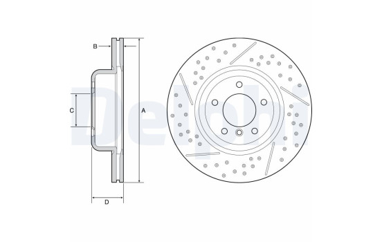 Disque de frein BG9235C Delphi