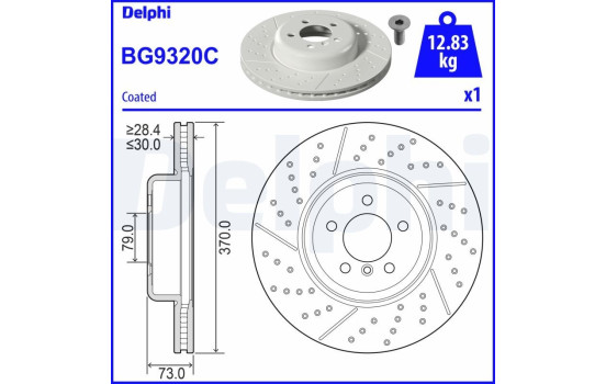 Disque de frein BG9320C Delphi