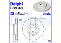 Disque de frein BG9348C Delphi