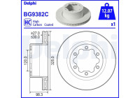 Disque de frein BG9382C Delphi