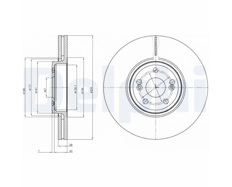 Disque de frein BG9687 Delphi