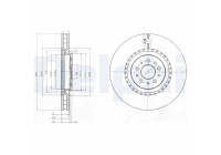 Disque de frein BG9843 Delphi