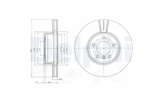 Disque de frein BG9871C Delphi