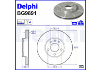 Disque de frein BG9891 Delphi