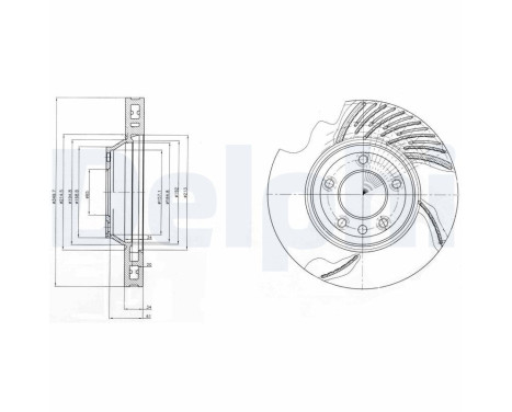 Disque de frein BG9950 Delphi