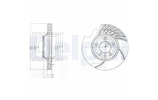 Disque de frein BG9950 Delphi