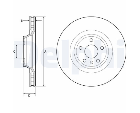 Disque de frein BG9955 Delphi