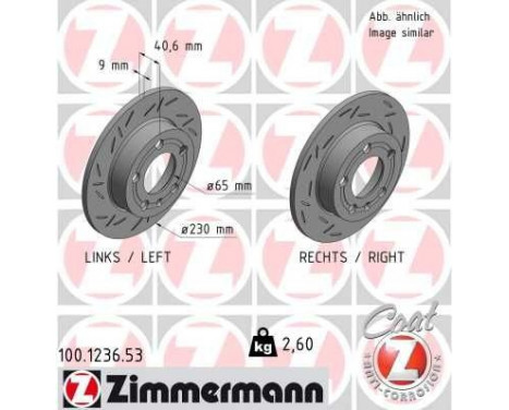 Disque de frein BLACK Z 100.1236.53 Zimmermann