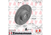 Disque de frein BLACK Z 150.1296.55 Zimmermann