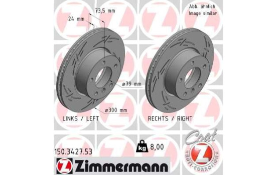 Disque de frein BLACK Z 150.3427.53 Zimmermann, Image 2