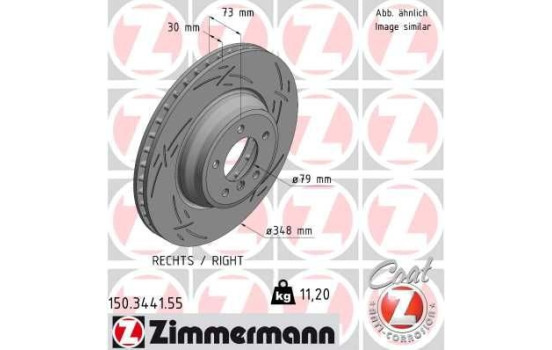 Disque de frein BLACK Z 150.3441.55 Zimmermann, Image 2