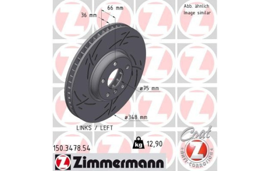 Disque de frein BLACK Z 150.3478.54 Zimmermann, Image 2