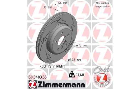 Disque de frein BLACK Z 150.3483.55 Zimmermann, Image 2