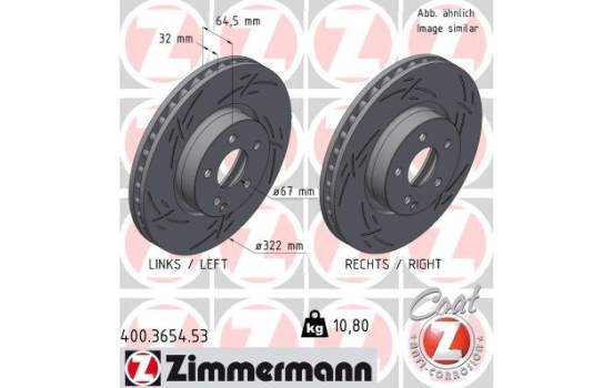 Disque de frein BLACK Z 400.3654.53 Zimmermann, Image 2