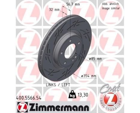 Disque de frein BLACK Z 400.5566.54 Zimmermann